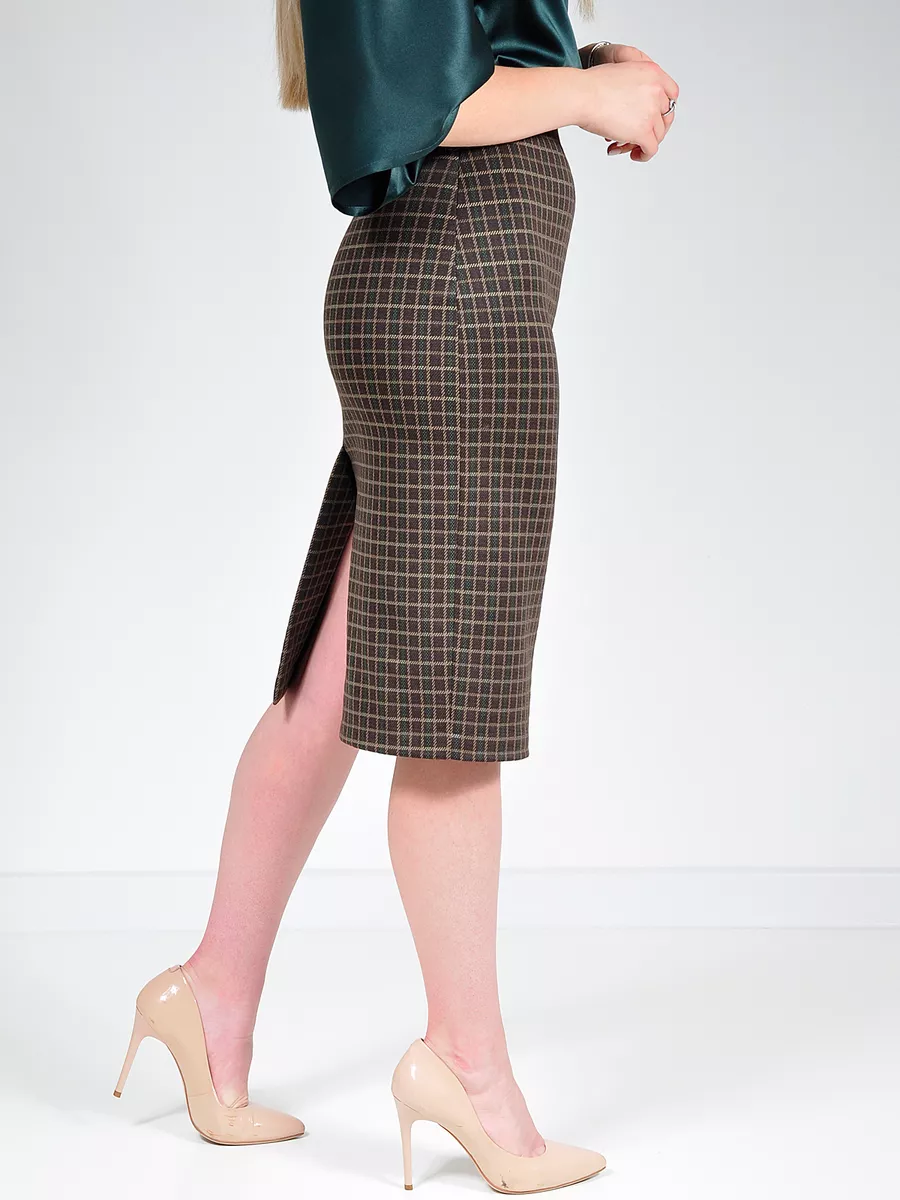 Юбка трикотажная классическая прямая карандаш офис — изображение 6