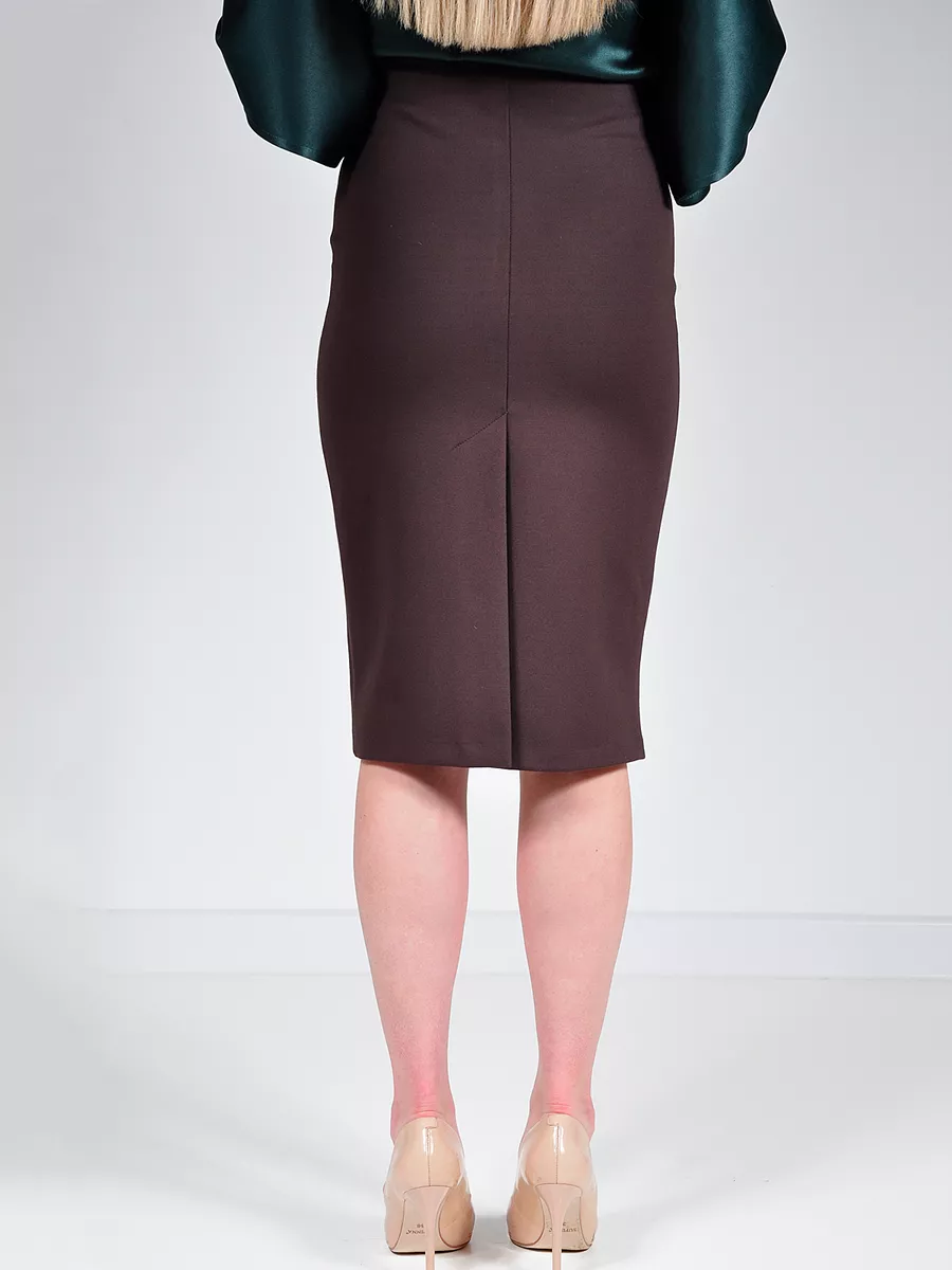 Юбка трикотажная классическая прямая карандаш офис — изображение 6