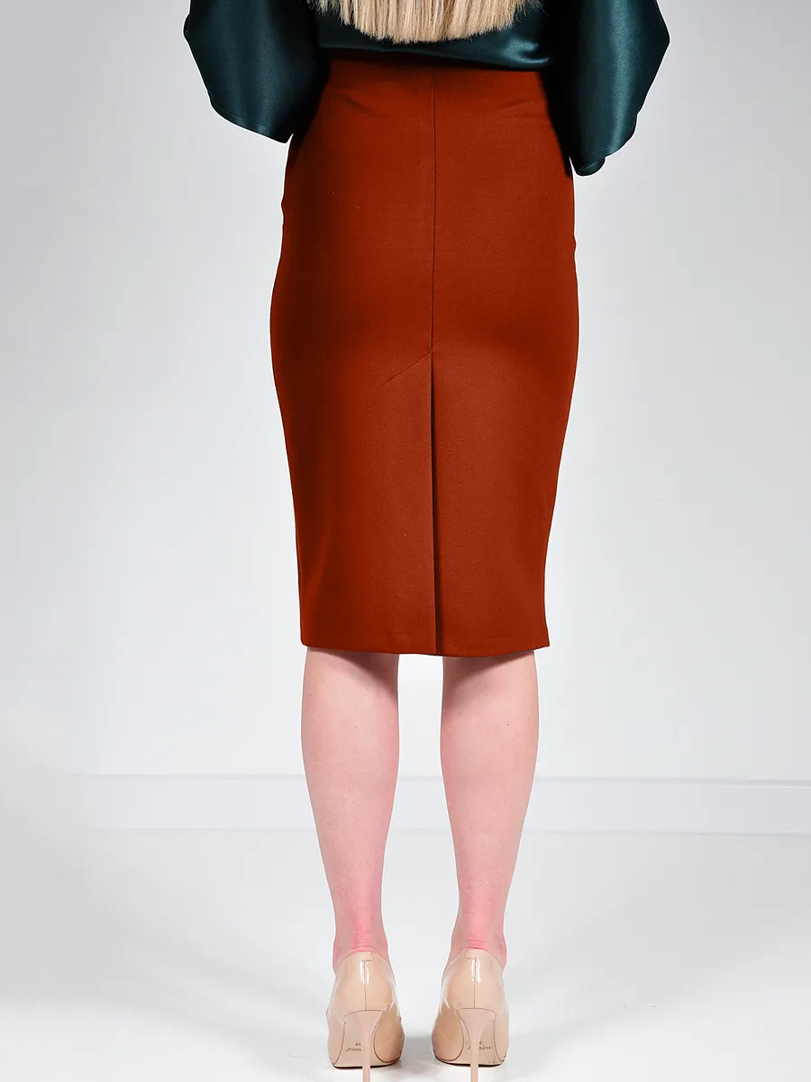 Юбка трикотажная классическая прямая карандаш офис — изображение 6