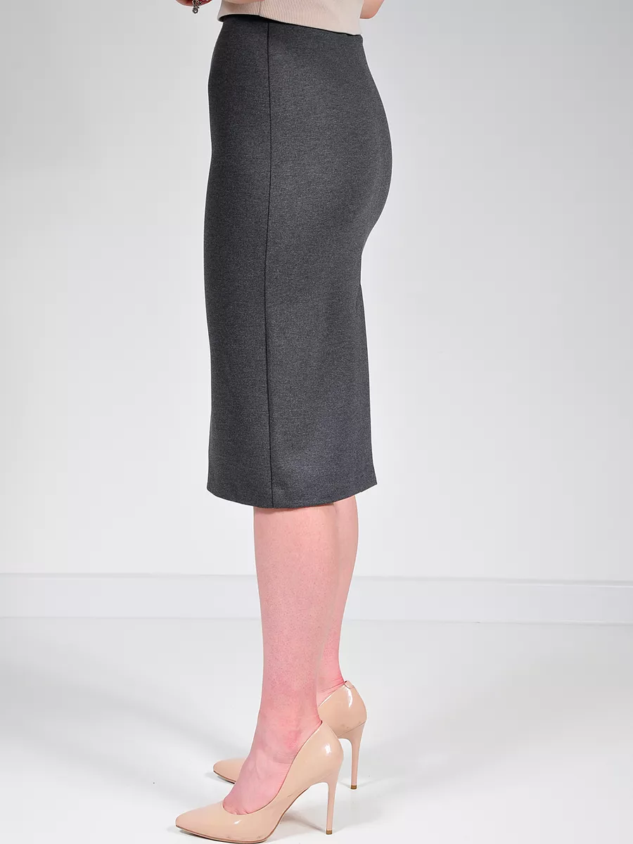 Юбка трикотажная классическая прямая карандаш офис — изображение 10