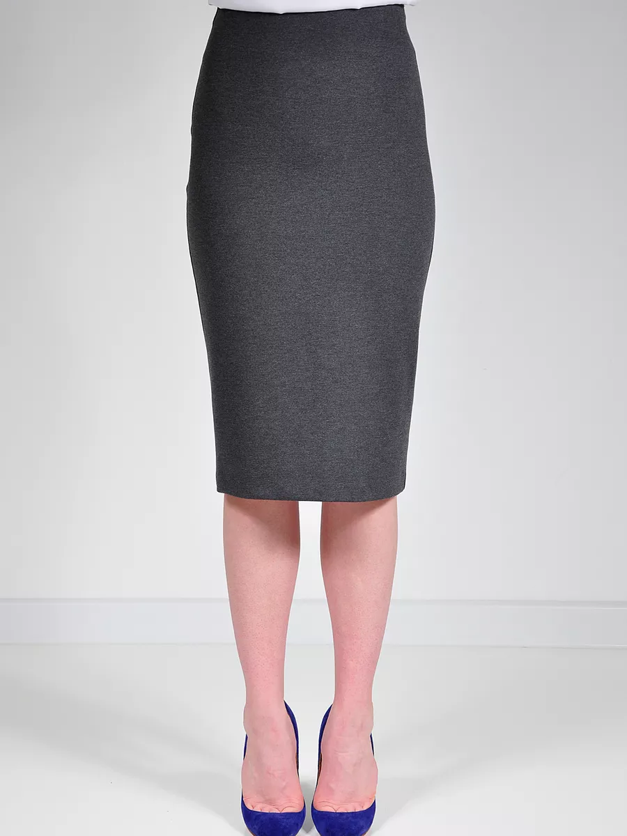Юбка трикотажная классическая прямая карандаш офис — изображение 8