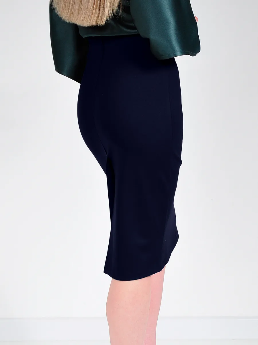Юбка трикотажная классическая прямая карандаш офис — изображение 3