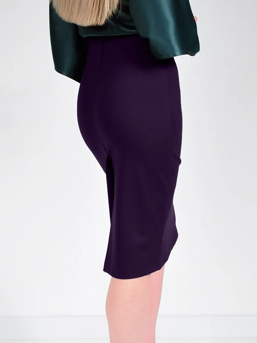 Юбка трикотажная классическая прямая карандаш офис — изображение 2