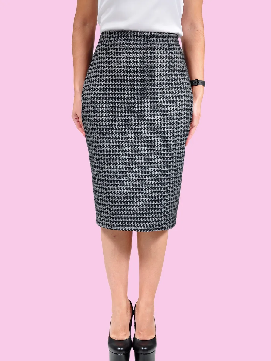 Юбка трикотажная классическая прямая карандаш офис — изображение 3