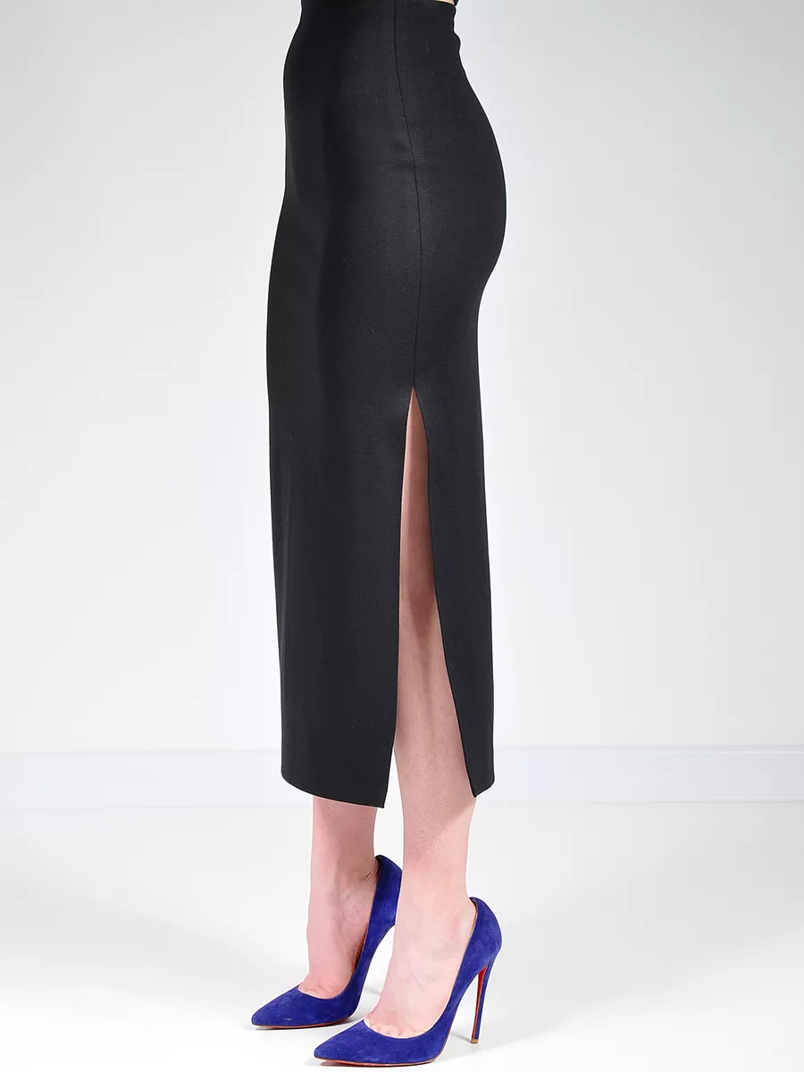 Юбка миди карандаш офис с разрезом — изображение 4