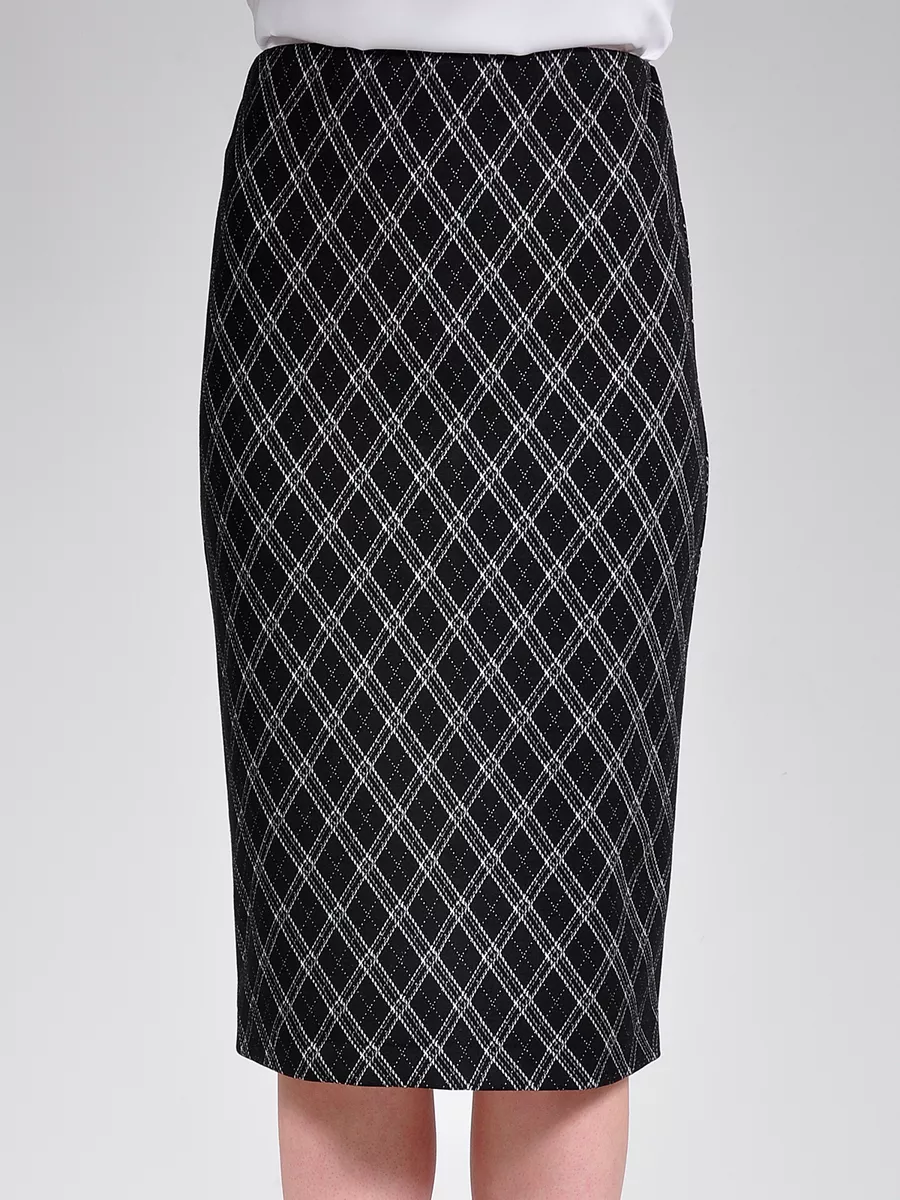 Юбка трикотажная классическая прямая карандаш офис — изображение 4