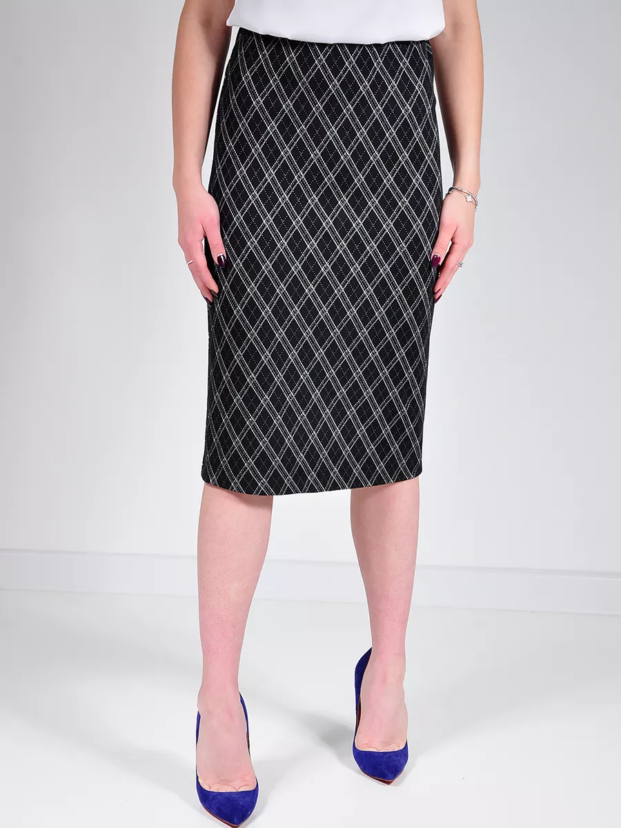 Юбка трикотажная классическая прямая карандаш офис — изображение 6