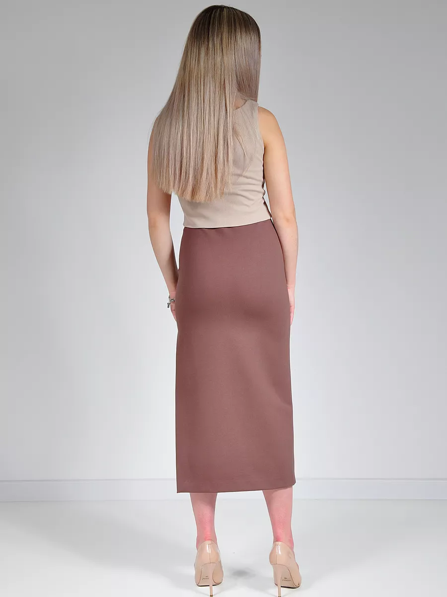 Юбка миди карандаш с разрезом офис — изображение 12