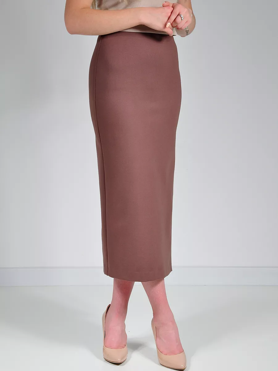 Юбка миди карандаш с разрезом офис — изображение 6