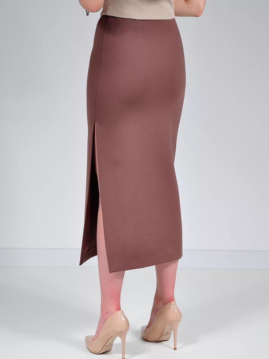 Юбка миди карандаш с разрезом офис — изображение 8