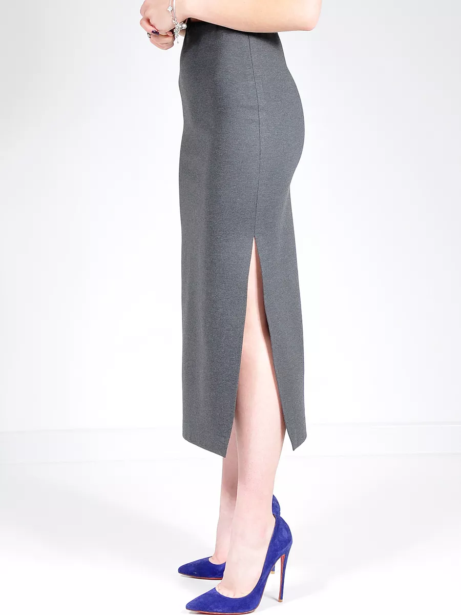 Юбка миди карандаш с разрезом офис — изображение 5