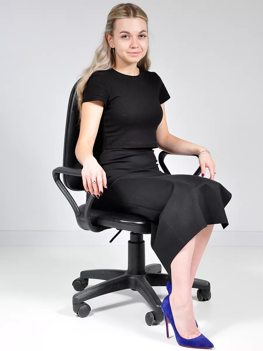 Юбка миди карандаш с разрезом офис — изображение 11