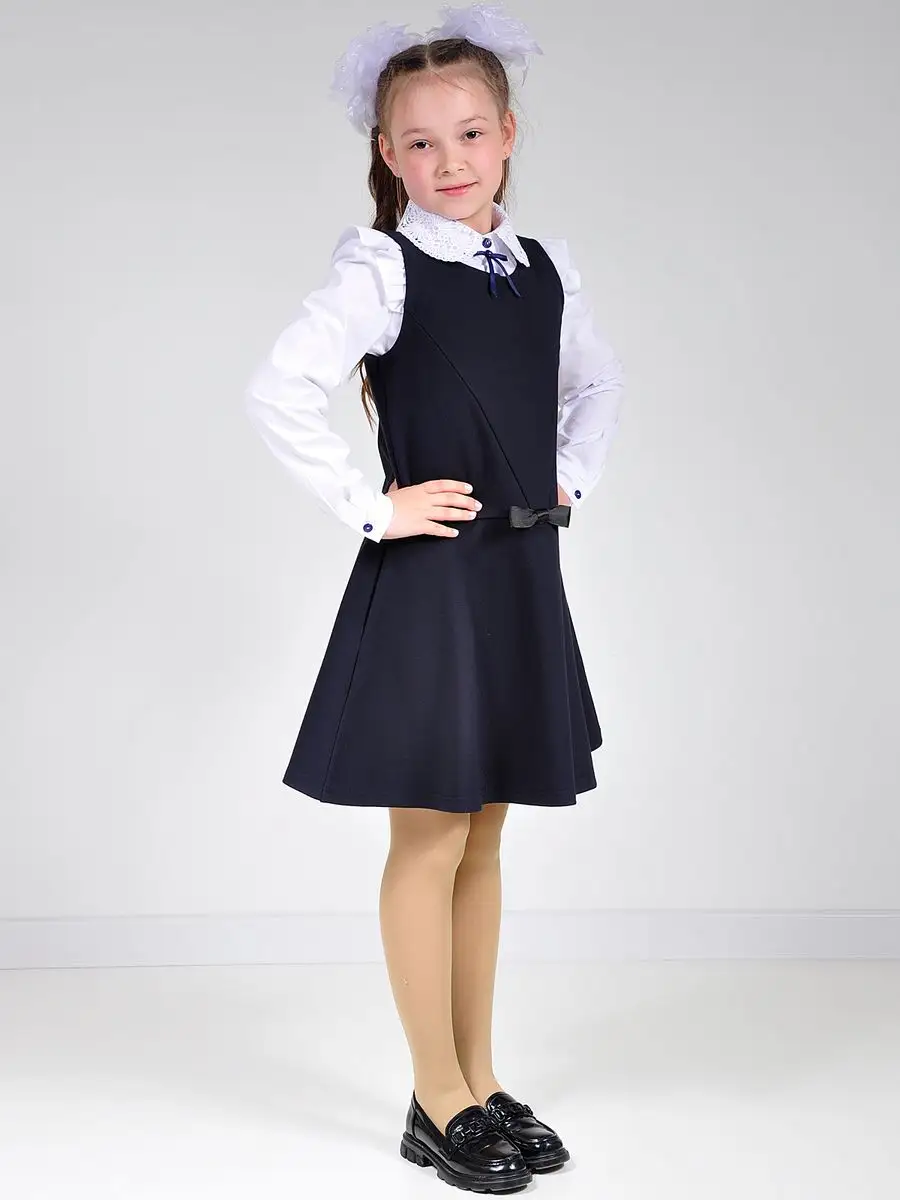 Сарафан школьный трикотажный для девочки — изображение 10