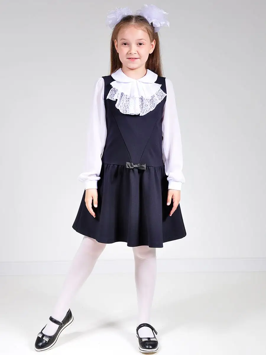 Сарафан школьный трикотажный для девочки — изображение 6