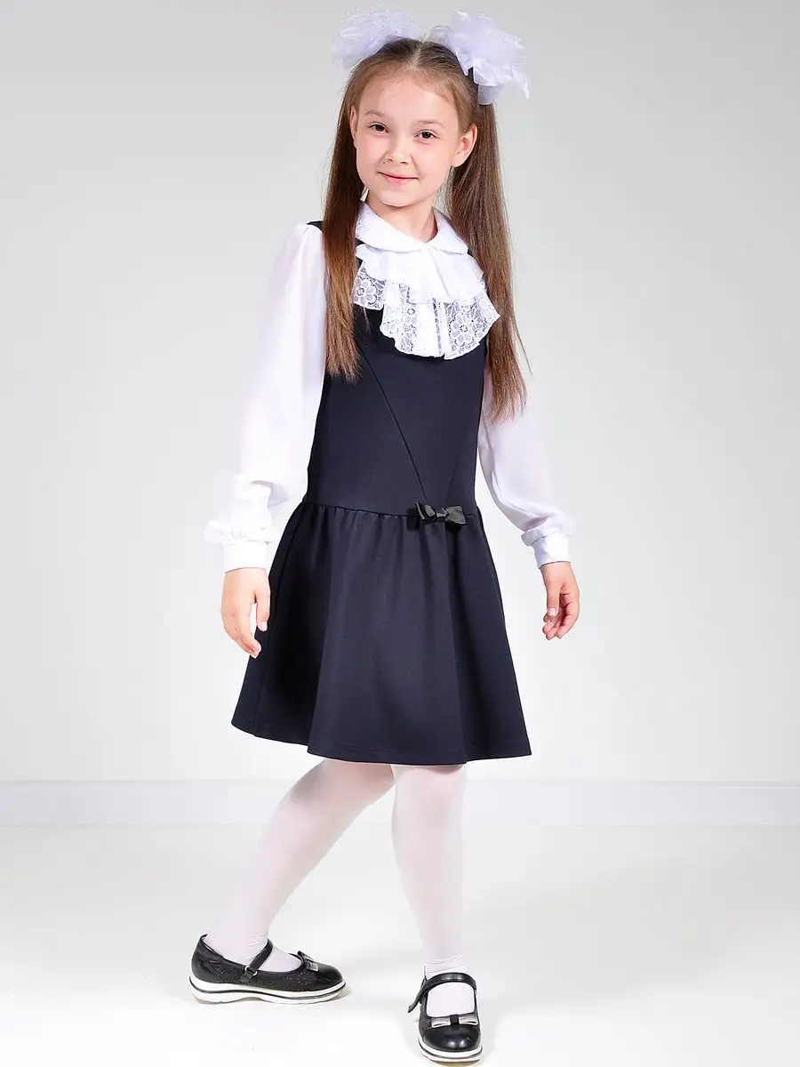 Сарафан школьный трикотажный для девочки — изображение 8