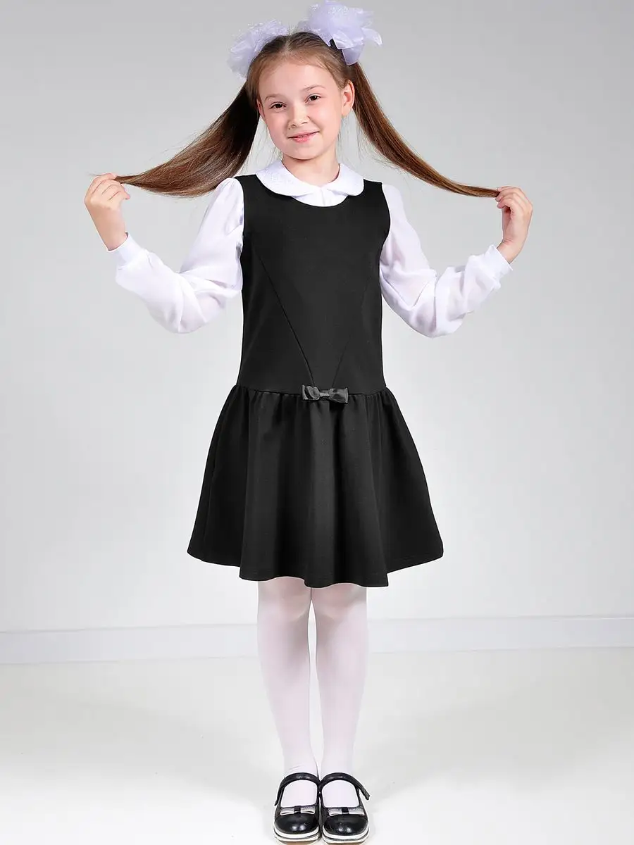 Сарафан школьный трикотажный для девочки — изображение 10