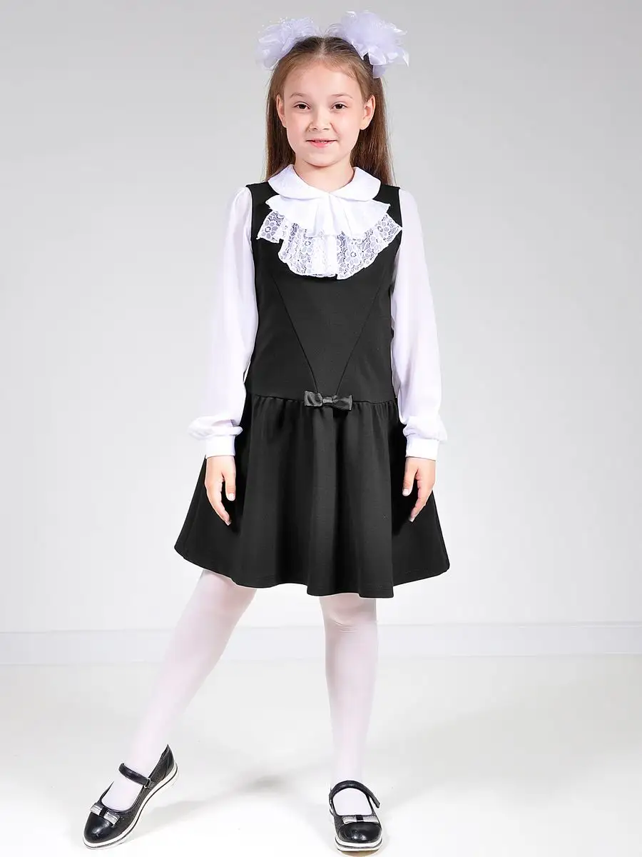 Сарафан школьный трикотажный для девочки — изображение 6