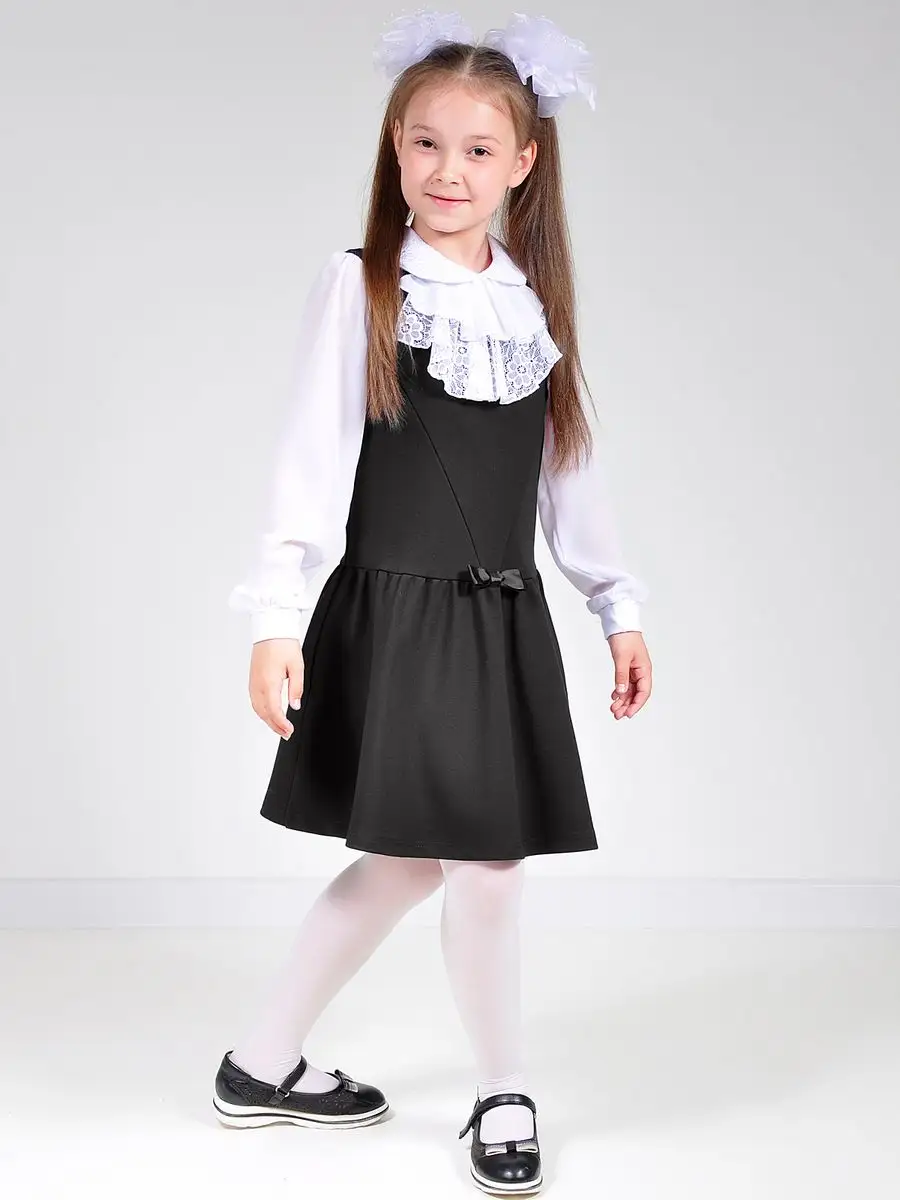 Сарафан школьный трикотажный для девочки — изображение 8