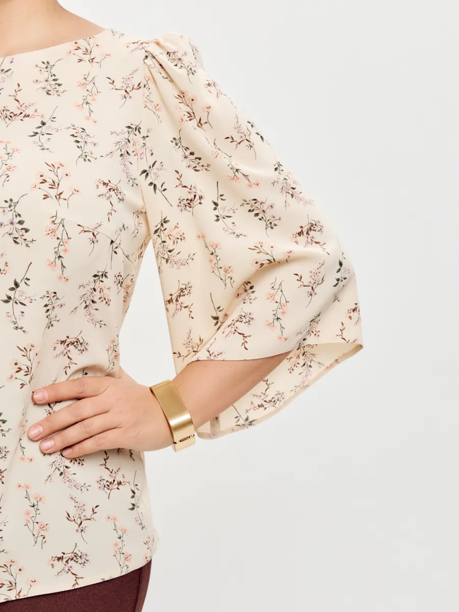 Блузка вечерняя атласная офис большие размеры — изображение 10