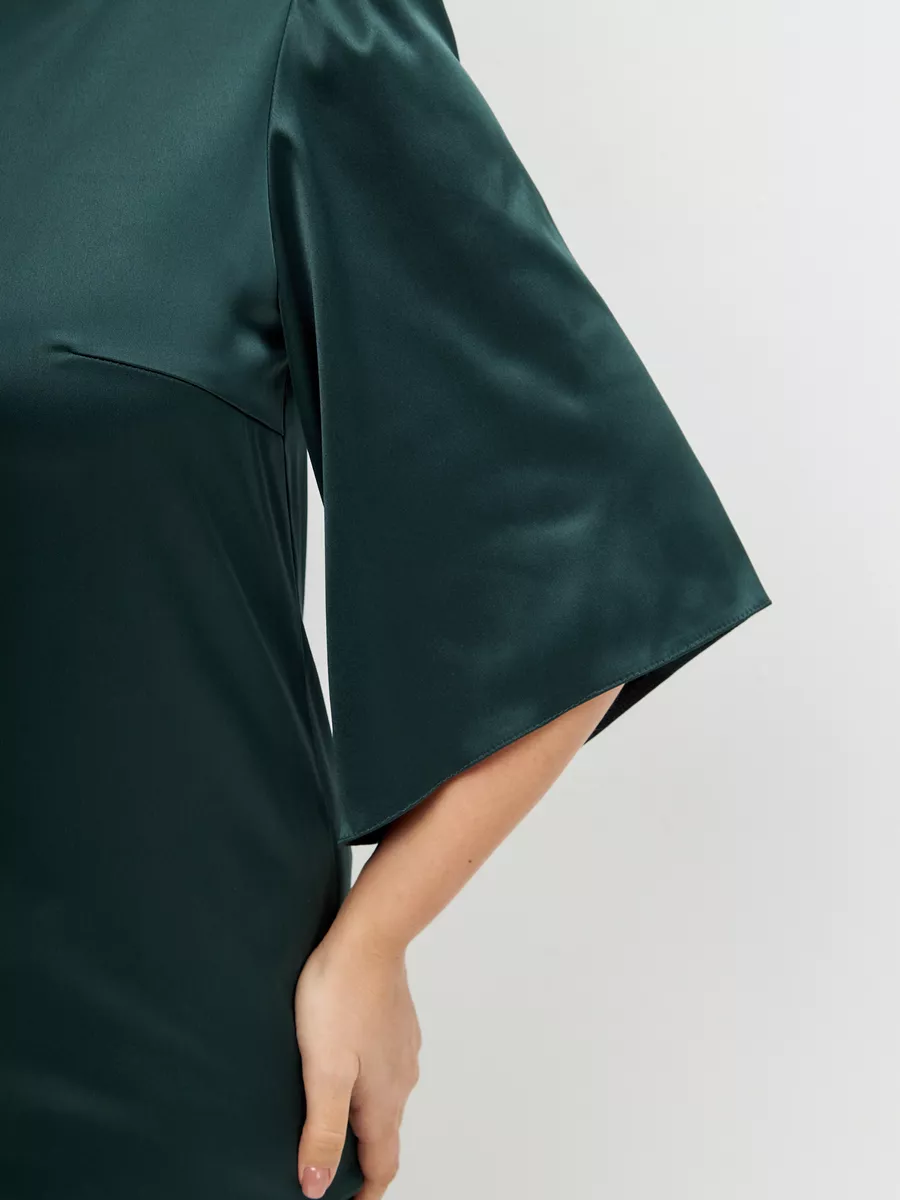 Блузка вечерняя атласная офис большие размеры — изображение 9