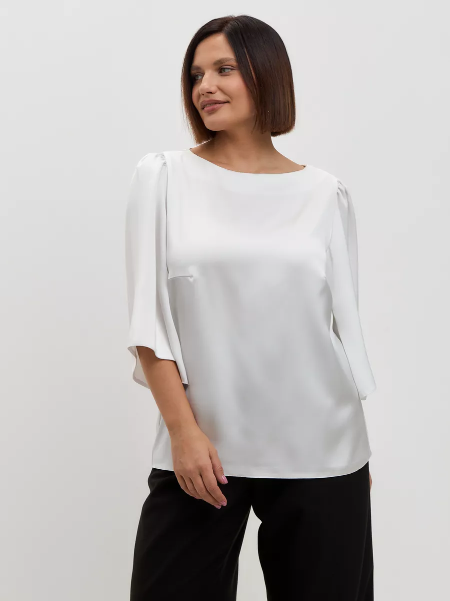 Блузка шелковая женская большие размеры