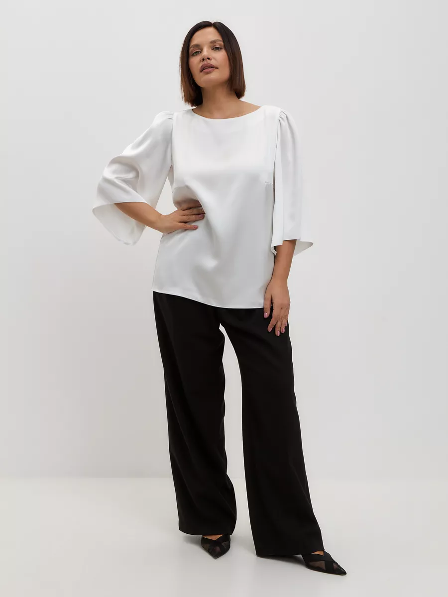 Блузка шелковая женская большие размеры — изображение 2