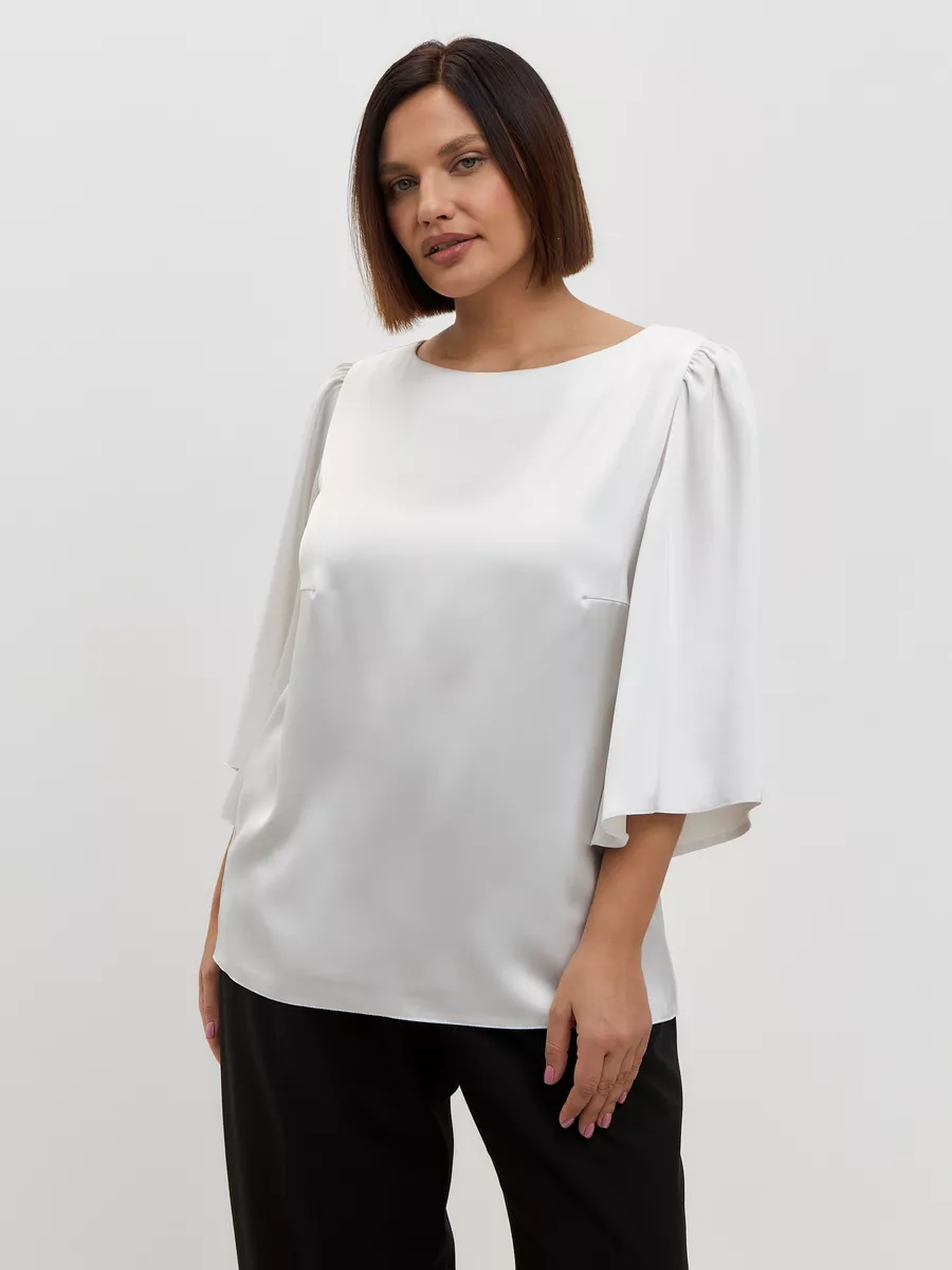 Блузка шелковая женская большие размеры — изображение 5