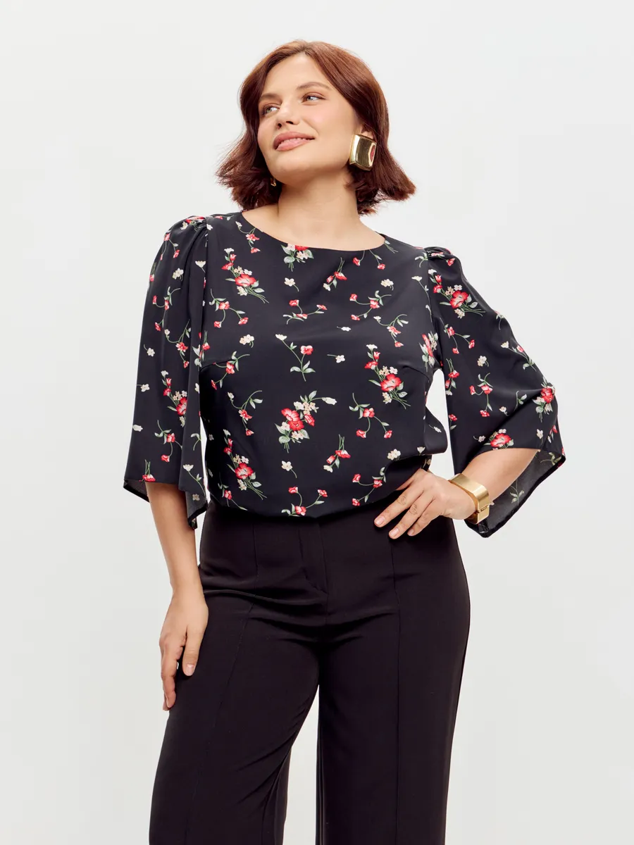 Блузка вечерняя офис большие размеры — изображение 5