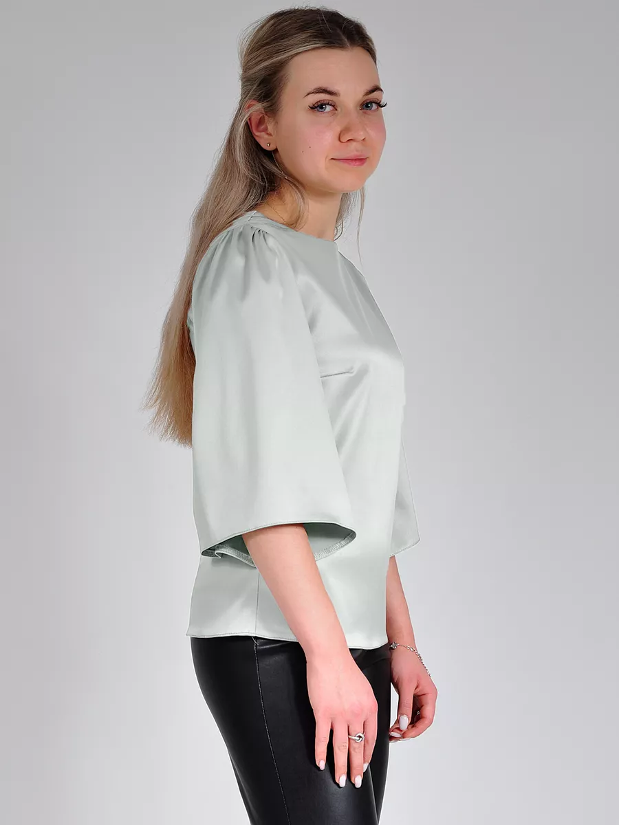 Блузка шелковая вечерняя офис — изображение 2