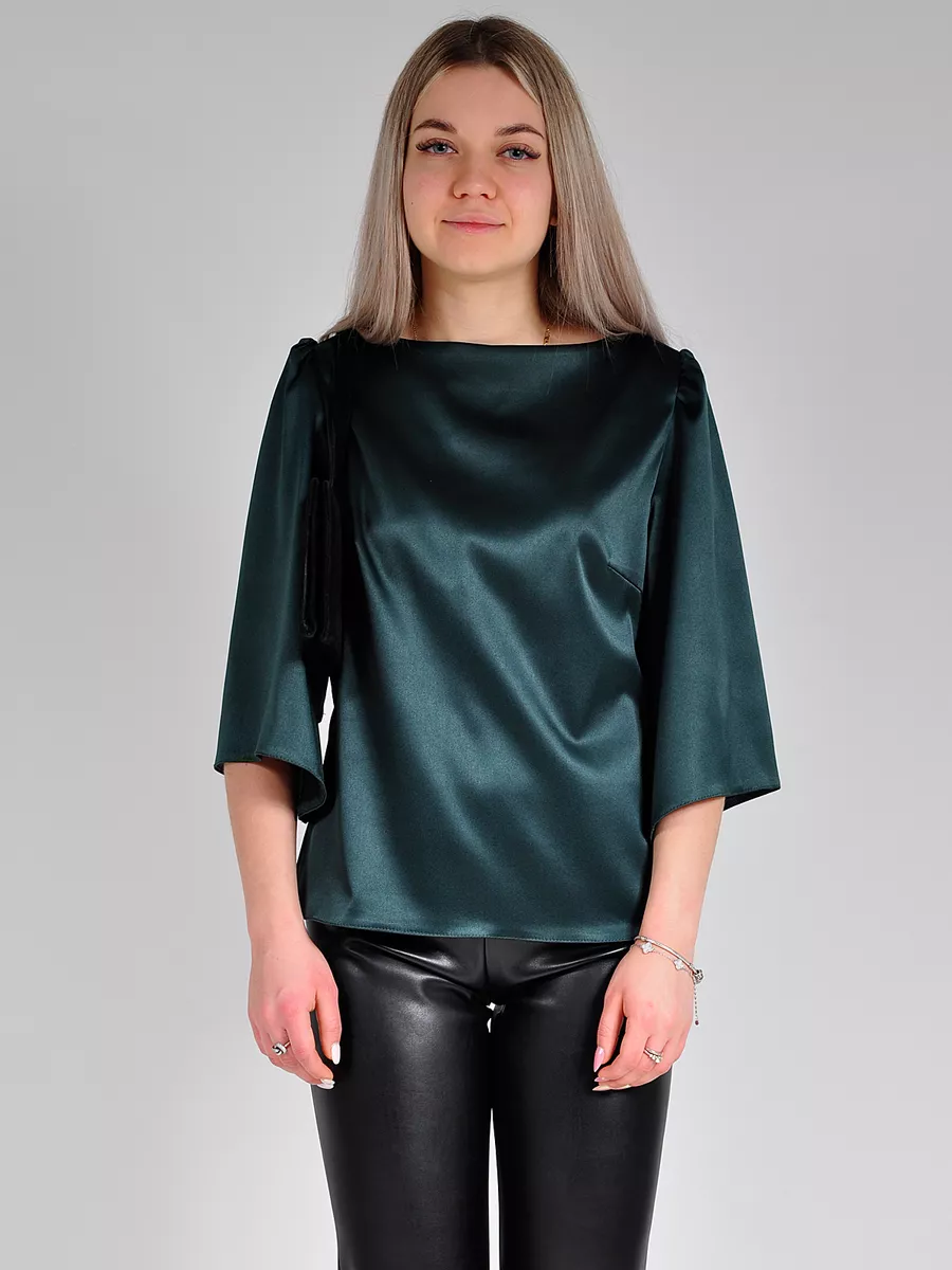 Блузка шелковая вечерняя офис — изображение 10