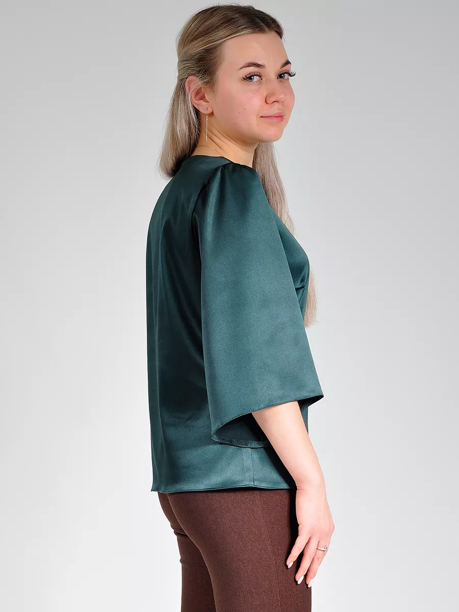 Блузка шелковая вечерняя офис — изображение 11