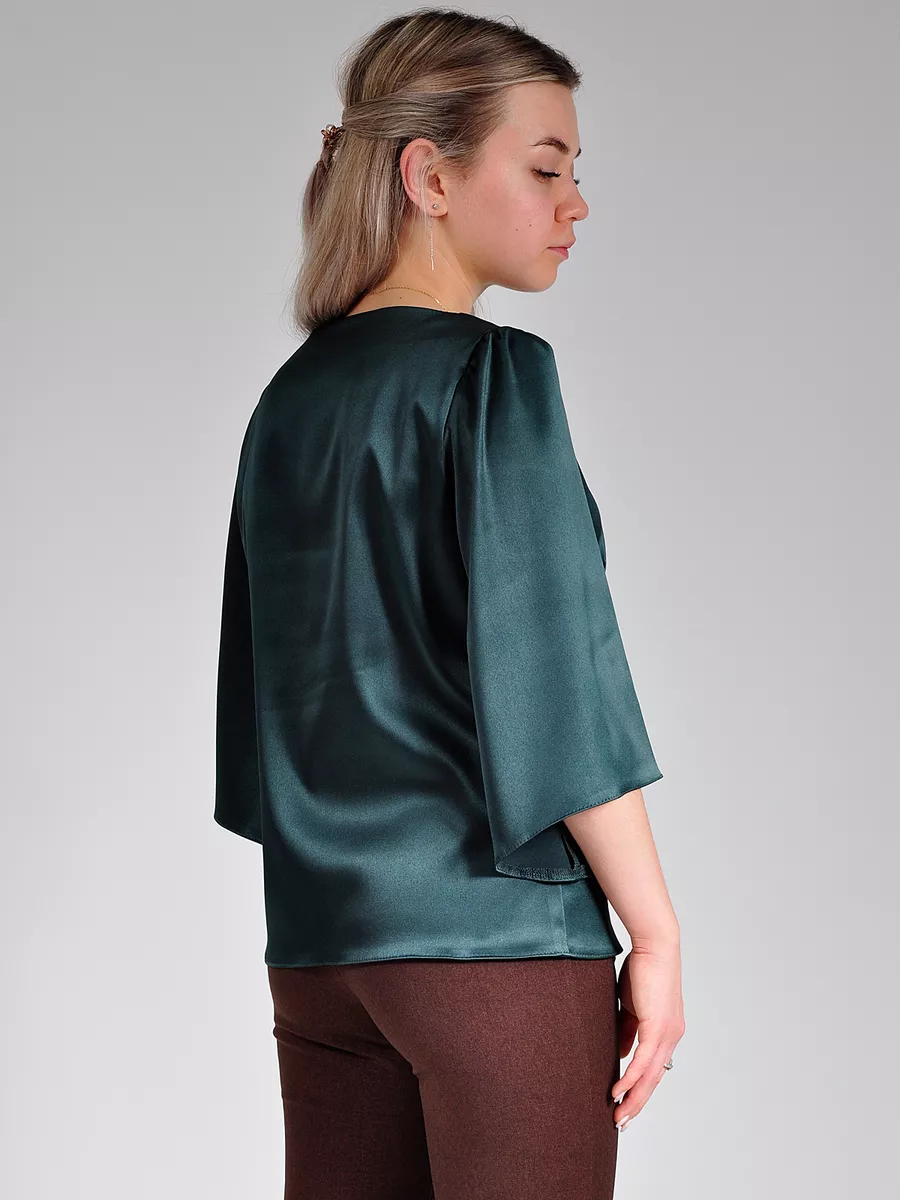 Блузка шелковая вечерняя офис — изображение 15
