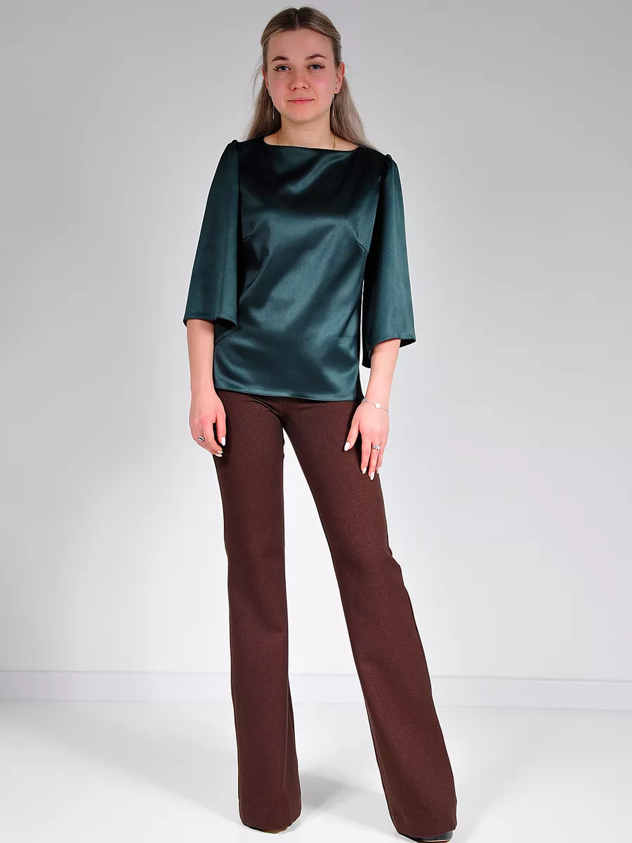 Блузка шелковая вечерняя офис — изображение 7