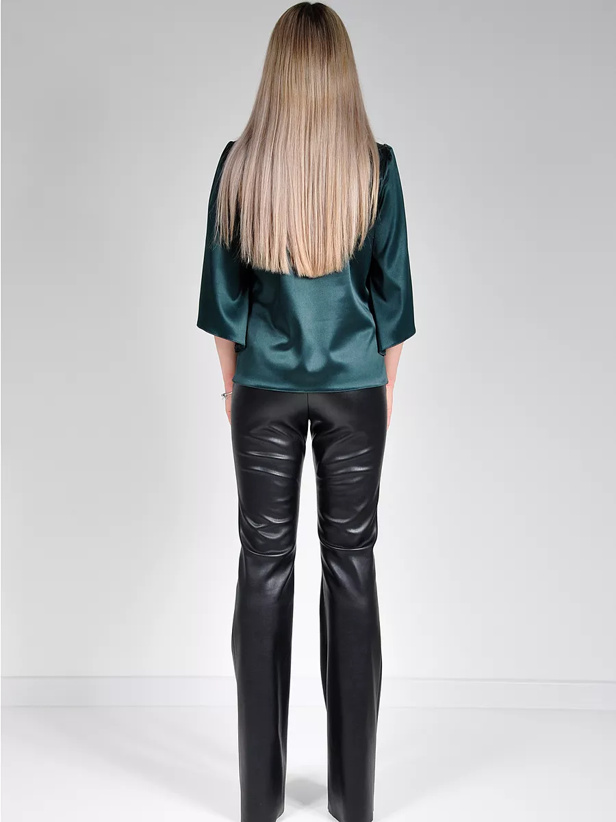 Блузка шелковая вечерняя офис — изображение 9