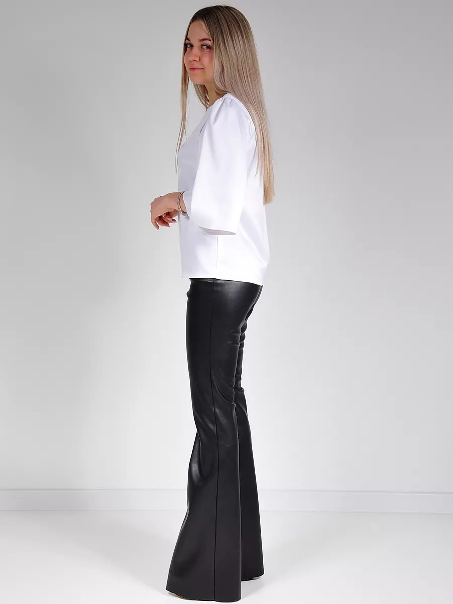 Блузка атласная шелковая вечерняя офис большие размеры — изображение 6