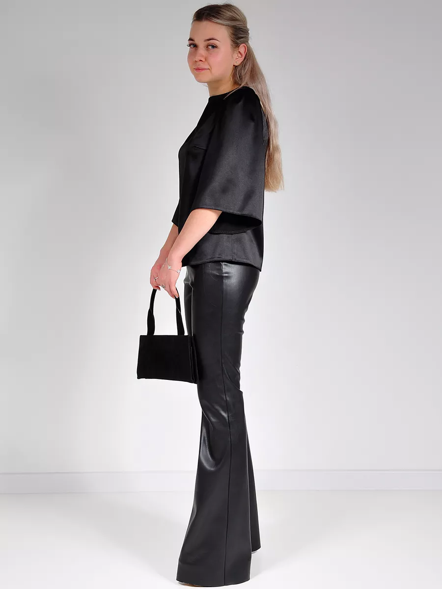 Блузка атласная вечерняя офис большие размеры — изображение 8